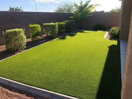 beautiful front yard artificial turf lawn