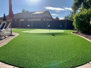 artificial putting green installed in Gilbert, AZ 